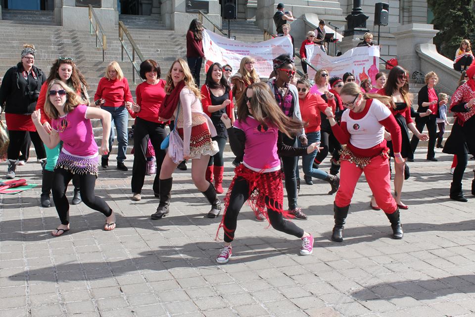 One Billion Rising dance flash mob in Denver