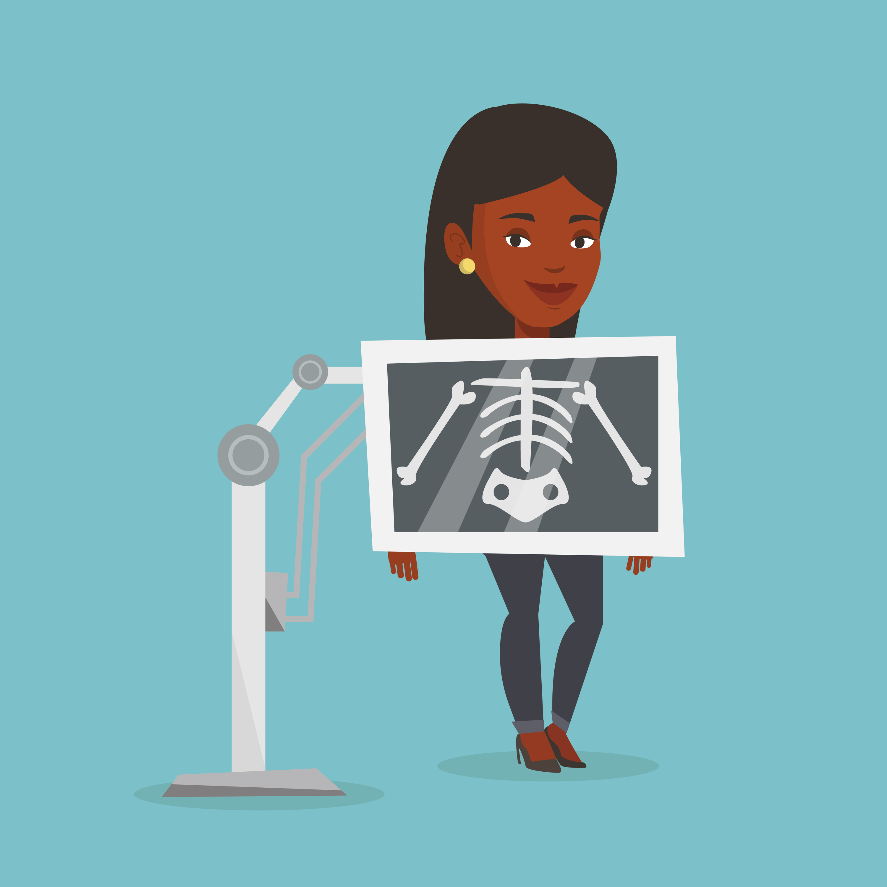 Patient during x ray procedure vector illustration – Denver World Dance
